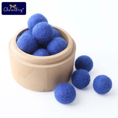 100PCS 20mm 100% Wool Felt Balls DIY Balls Hanging Accessories Candy Color Pom Pom Ball For Kids Party Crafts Children's Toys