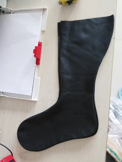 Latex 2D Socks Sexy Knee Hosiery Plain Cosplay Seamless Without Glue one piece Stocking  0.6mm Extra Thickness
