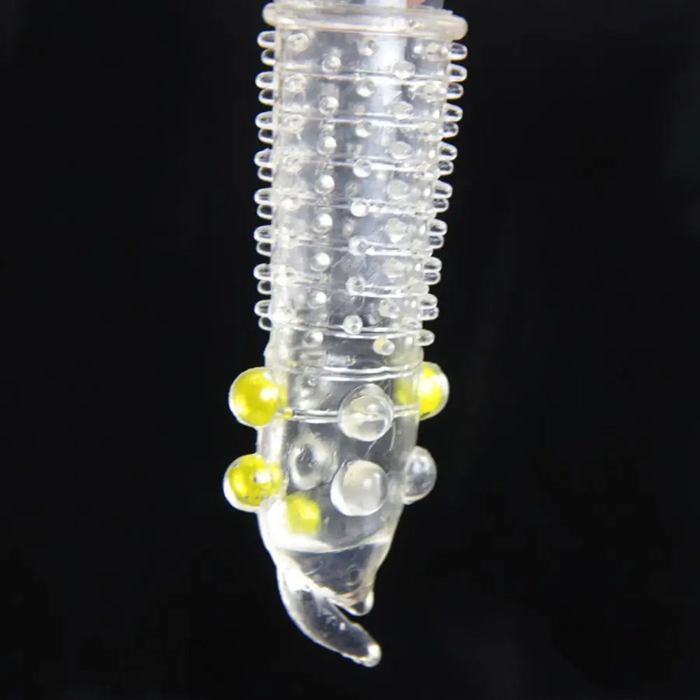 Reusable Delay condom Impotence contraceptive bold Textured extension sleeve Sex products men toys thorn dildo Sleeve cock ring