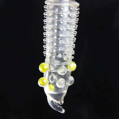 Reusable Delay condom Impotence contraceptive bold Textured extension sleeve Sex products men toys thorn dildo Sleeve cock ring