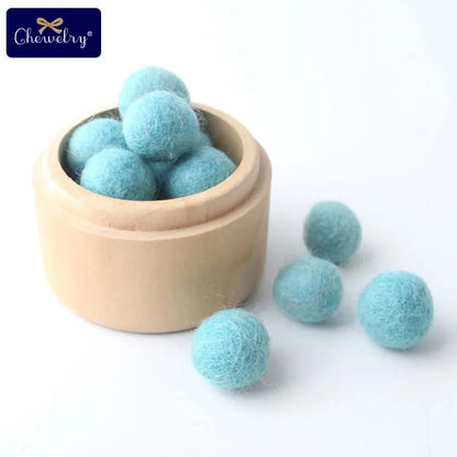 100PCS 20mm 100% Wool Felt Balls DIY Balls Hanging Accessories Candy Color Pom Pom Ball For Kids Party Crafts Children's Toys