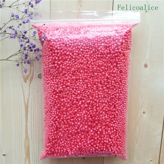 15g /bag DIY Snow Mud Particles Accessories Slime Balls Small Tiny Foam Beads For Floam Filler For DIY Supplies 2-4mm