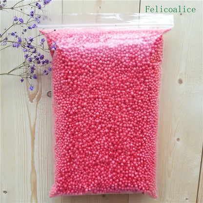 15g /bag DIY Snow Mud Particles Accessories Slime Balls Small Tiny Foam Beads For Floam Filler For DIY Supplies 2-4mm