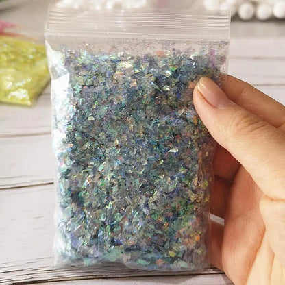 20g DIY Slime Accessories Toy Filler Shell Paper Sugar Paper Glitter Powder For Crystal Clear Fluffy Slime Gift Toy