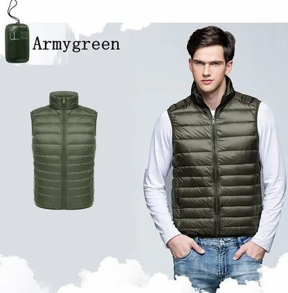 NewBang Men Sleeveless Warm Vest Ultra Light Down Vest Man Winter Solid Sleeveless Jacket Men's Lightweight Waterproof Vests
