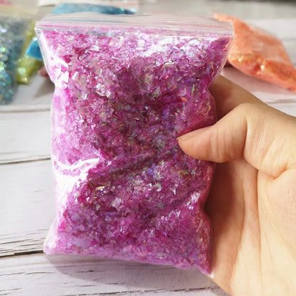 20g DIY Slime Accessories Toy Filler Shell Paper Sugar Paper Glitter Powder For Crystal Clear Fluffy Slime Gift Toy