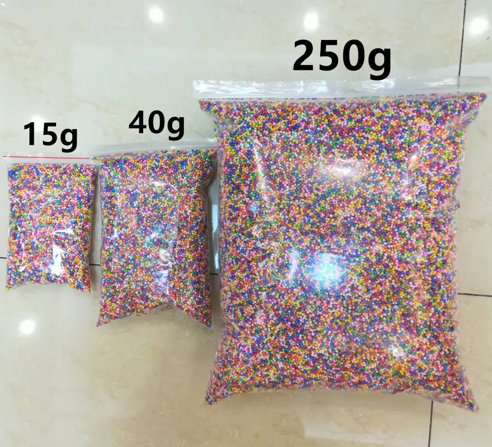 12L DIY Snow Mud Particles Accessories Slime Balls Small Tiny Foam Beads For Floam Filler For DIY Supplies 2-4mm
