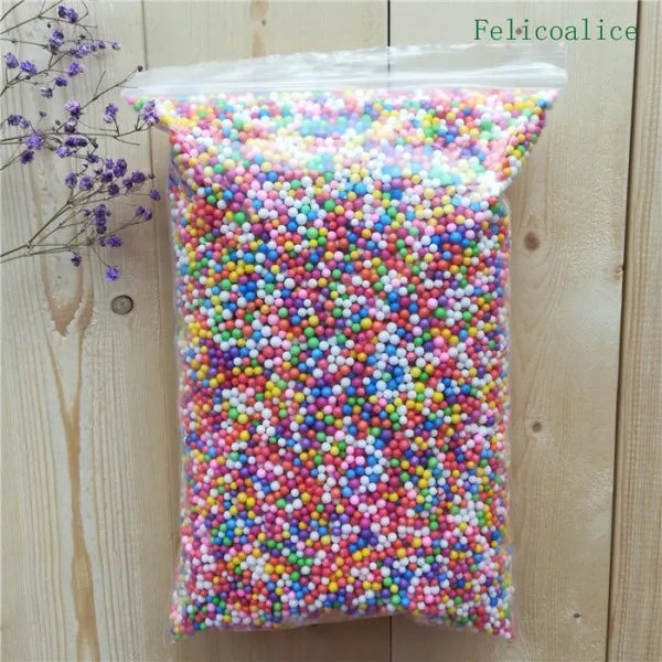 15g /bag DIY Snow Mud Particles Accessories Slime Balls Small Tiny Foam Beads For Floam Filler For DIY Supplies 2-4mm