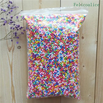 15g /bag DIY Snow Mud Particles Accessories Slime Balls Small Tiny Foam Beads For Floam Filler For DIY Supplies 2-4mm