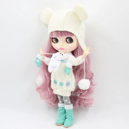 ICY DBS blyth doll 1/6 toy bjd joint body mix pink Hair white skin joint body gift 1/6 30cm nude doll anime
