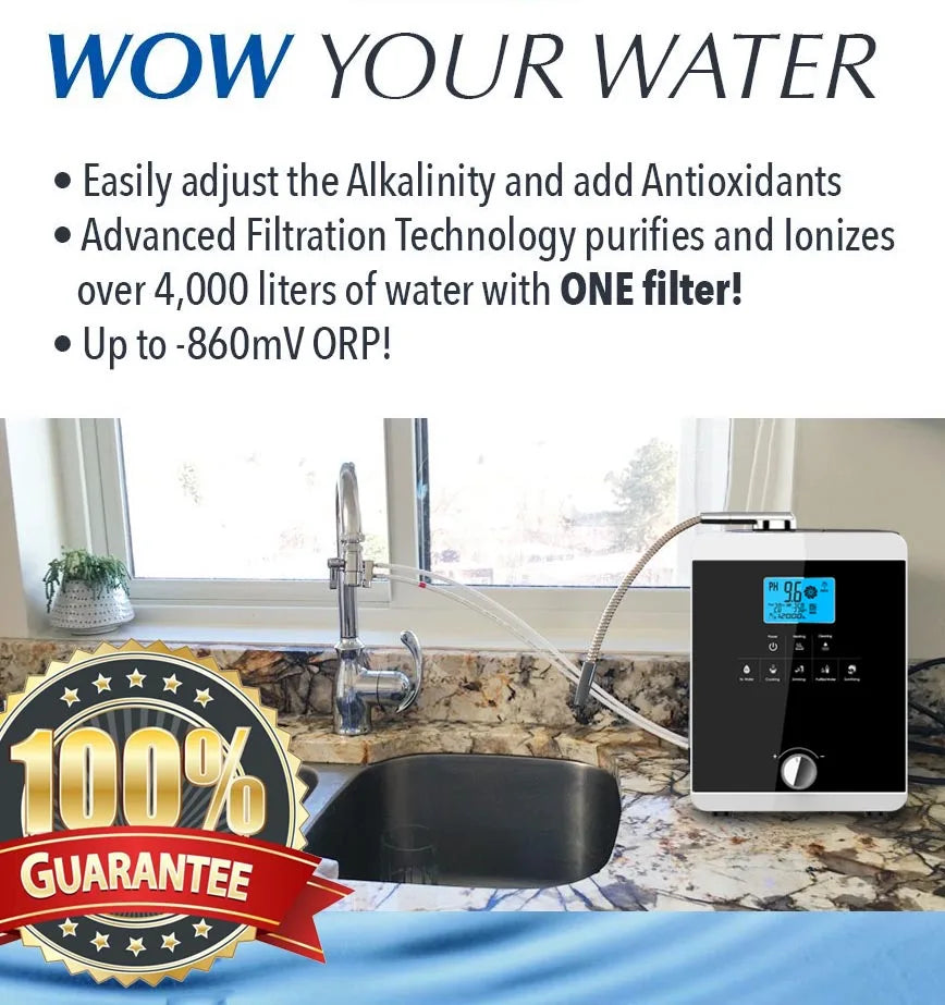 Hight Quality Water Ionizer Machine Produces pH 3-11.0 Alkaline Acid Up to -800mV ORP Auto-Cleaning LCD Touch Water Filter