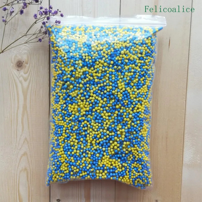 15g /bag DIY Snow Mud Particles Accessories Slime Balls Small Tiny Foam Beads For Floam Filler For DIY Supplies 2-4mm