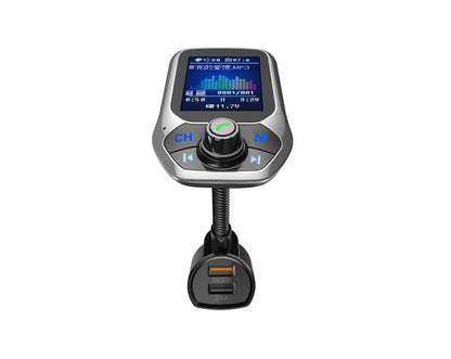 1.8 inch Color Display Bluetooth-compatible Handsfree Car Kit 3 USB Port QC3.0 Car Charger FM Transmitter Car MP3 Music Player