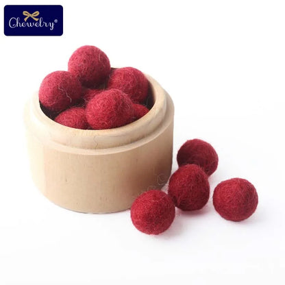 100PCS 20mm 100% Wool Felt Balls DIY Balls Hanging Accessories Candy Color Pom Pom Ball For Kids Party Crafts Children's Toys