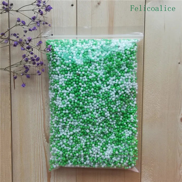 15g /bag DIY Snow Mud Particles Accessories Slime Balls Small Tiny Foam Beads For Floam Filler For DIY Supplies 2-4mm