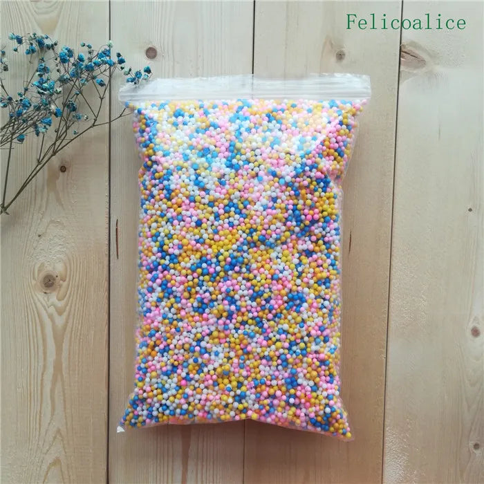 15g /bag DIY Snow Mud Particles Accessories Slime Balls Small Tiny Foam Beads For Floam Filler For DIY Supplies 2-4mm