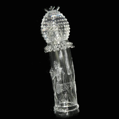 Reusable Delay condom Impotence contraceptive bold Textured extension sleeve Sex products men toys thorn dildo Sleeve cock ring
