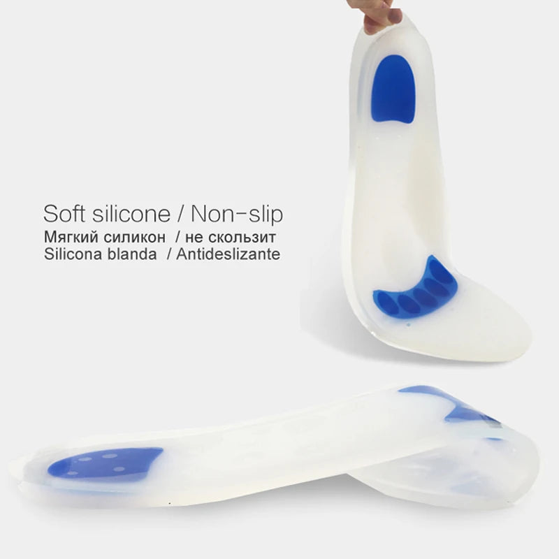 KOTLIKOFF Soft Medical Silicone Gel Insoles Flatfoot Arch Support Orthopedic Shoes Sole Insoles Pad For Shoes Plantar Fasciitis