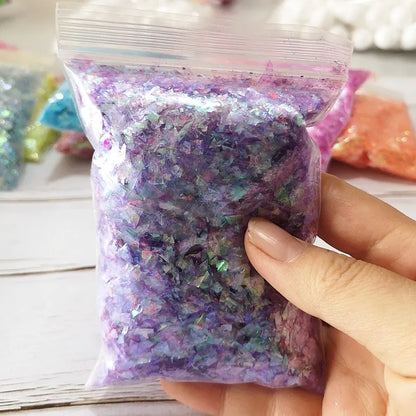 20g DIY Slime Accessories Toy Filler Shell Paper Sugar Paper Glitter Powder For Crystal Clear Fluffy Slime Gift Toy