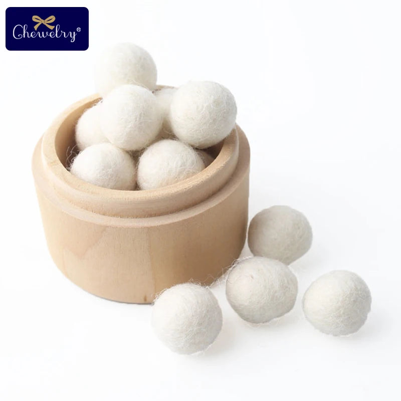 100PCS 20mm 100% Wool Felt Balls DIY Balls Hanging Accessories Candy Color Pom Pom Ball For Kids Party Crafts Children's Toys