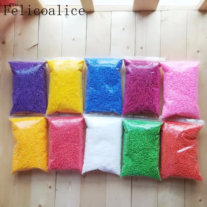 15g /bag DIY Snow Mud Particles Accessories Slime Balls Small Tiny Foam Beads For Floam Filler For DIY Supplies 2-4mm