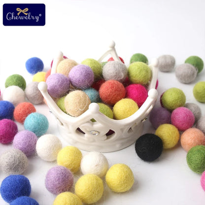 100PCS 20mm 100% Wool Felt Balls DIY Balls Hanging Accessories Candy Color Pom Pom Ball For Kids Party Crafts Children's Toys
