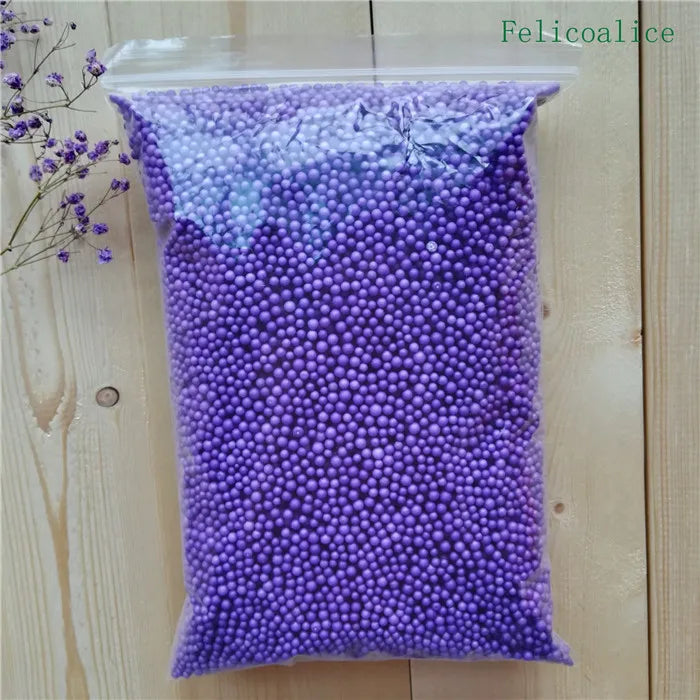 15g /bag DIY Snow Mud Particles Accessories Slime Balls Small Tiny Foam Beads For Floam Filler For DIY Supplies 2-4mm