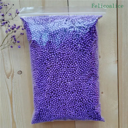 15g /bag DIY Snow Mud Particles Accessories Slime Balls Small Tiny Foam Beads For Floam Filler For DIY Supplies 2-4mm