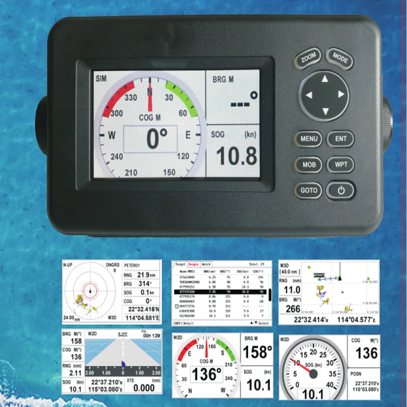 Matsutec HP-528A 4.3-inch Color LCD Chart Plotter Built-in Class B+ AIS Transponder Combo High Sensitivity Marine GPS Navigator