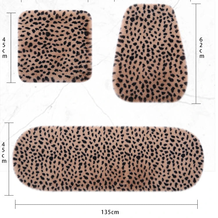 Seat Cushion Leopard Fluffy Pink Covers for Cars Seat Cover Car Decor Accessories Interior for Women for BMW Honda Hyundai LADA
