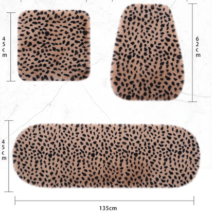 Seat Cushion Leopard Fluffy Pink Covers for Cars Seat Cover Car Decor Accessories Interior for Women for BMW Honda Hyundai LADA