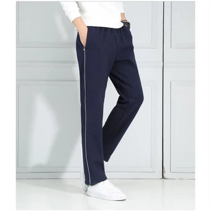 2024 Spring Summer Men's Casual Sweatpants Men Basic Trousers Tracksuit Side Stripe Slim Breathable Sportswear Track Pants