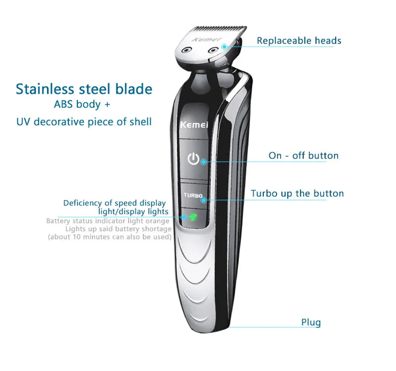 Salon Hair Clipper Barber Shop Professional Hair Trimmer Cutter Rechargeable Electric Beard Shaver Shaving Machine Razor
