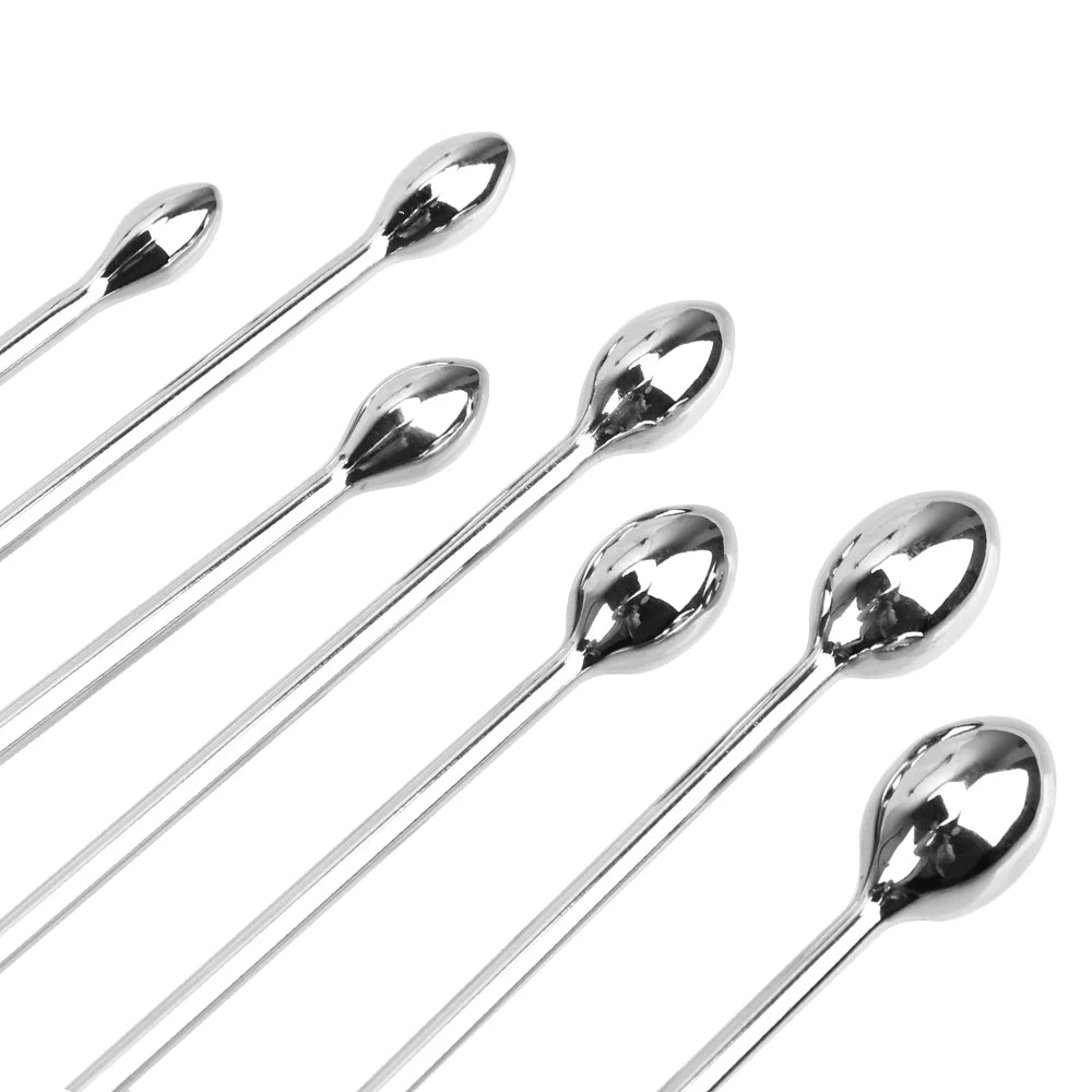 6-12mm Metal Stick Urethral Sounding Sex Toys For Men Penis Plug Urethra Sounds Cock Trainer Medical Male Masturbator Erotic Set