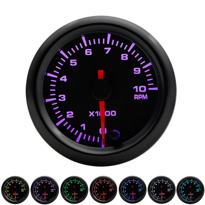 2" 52mm 7 Colors LED Boost/Water temp/Oil temp/Oil pressure/Voltmeter/Air fuel ratio/EGT/Tachometer RPM Car Gauge +Gauge Pods