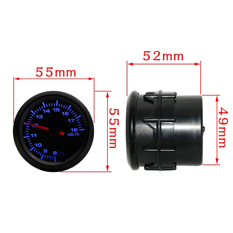 2" 52mm 7 Colors LED Boost/Water temp/Oil temp/Oil pressure/Voltmeter/Air fuel ratio/EGT/Tachometer RPM Car Gauge +Gauge Pods
