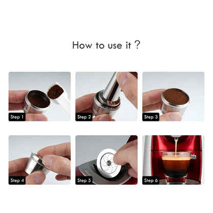 Reusable Coffee Capsule for Caffitaly Stainless Steel Refillable Crema Coffee Filter For TCHIBO Cafissimo K-Fee Coffee Machine