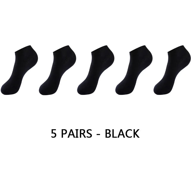 10Pairs/lot Bamboo Fiber Men Socks Large Size Short Ankle Business Black Male Meias Socks Breathable Men Plue Size EU38-48