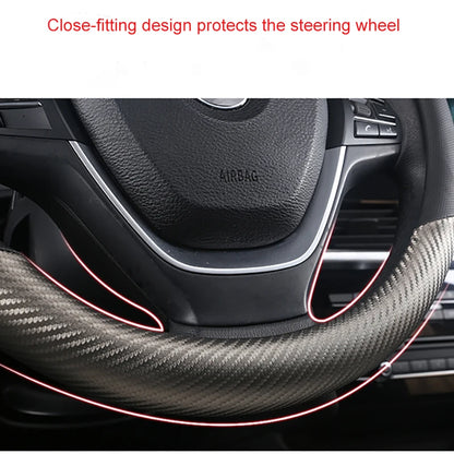 Carbon Fiber Car Steering Wheel Cover For Seat Leon 5F Mk3 2013-2021 Ibiza 6J Tarraco Arona Ateca Alhambra Auto Accessories