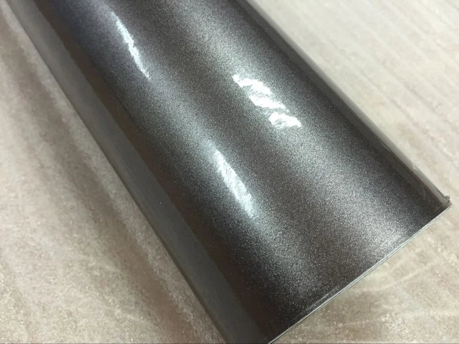 Gloss Metallic Gunmetal Vinyl Wrap Candy Glossy Grey Car Film Sticker With Air Bubble Auto Motorcycle Wrapping Covering Foil