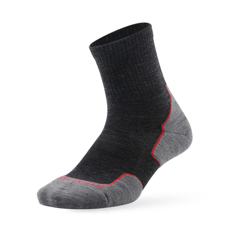 ZEALWOOD Marathon Running Socks, Men's Women's Outdoor Merino Wool Sports Compression Socks Breathable Cushion Cycling 1/3 Pairs