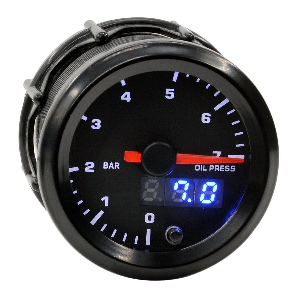Dragon 52mm Car 7 Colors LED   Dual Display Boost Water Oil Temp Pressure Meter Volt Air Fuel Ratio EGT Gas Tachometer RPM Gauge