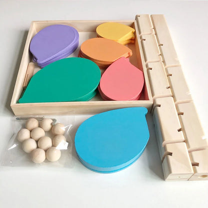 New Colorful Tree Marble Ball Run Track Building Blocks Kids Montessori Wooden Toys Learning Educational Toys For Children
