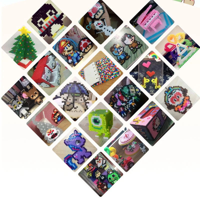 Perler Toy Kit 5mm/2.6mm Hama beads 3D Puzzle DIY Toy Kids Creative Handmade Craft Toy Gift 72 colors 39000pcs