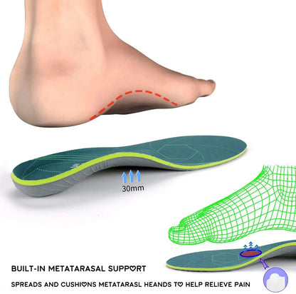 Plantar Fasciitis Arch Support Orthopedic Insoles Relieve Flat Feet Heel Pain Shock Absorption Comfortable Insoles