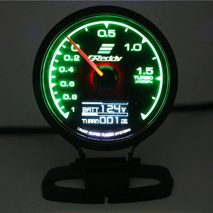 62mm GReddi  Water Temp Gauges LCD Digital Display Turbo Boost Oil Pressure Air Fuel Ratio Exhaust Fuel Volta Rpm Racing Meter