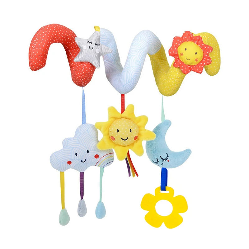 Sensory Baby Plush Rattle Toys Stroller Musical Mobile Hanging Toys Baby Rattles Mobiles Babies Newborns Games Toy 0 6 12 Months