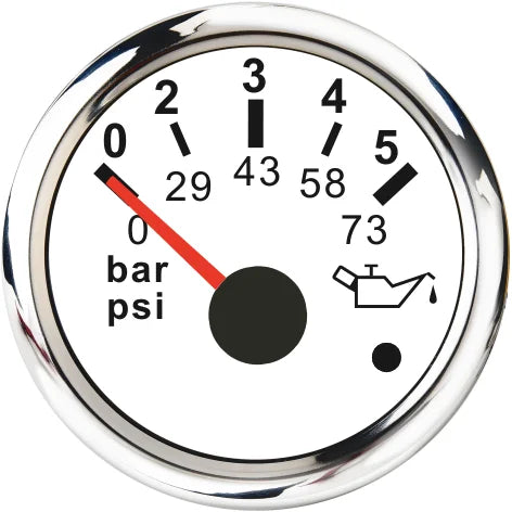 Car Marine Boat Boost Alarm Gauge 2‘’52mm Oil pressure Meter Water Level Fuel Temperature 12V 24V Voltmeter Accessories Meter