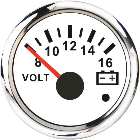 Car Marine Boat Boost Alarm Gauge 2‘’52mm Oil pressure Meter Water Level Fuel Temperature 12V 24V Voltmeter Accessories Meter