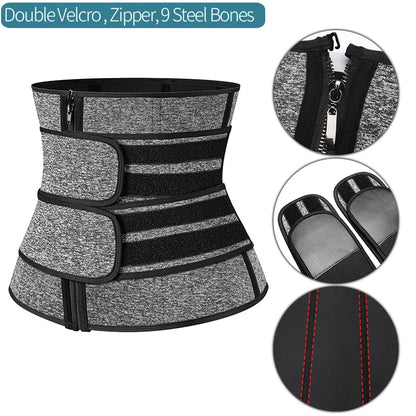 Men Waist Trainer Fitness Slimming Belt Sauna Body Shaper Corset for Abdomen Weight Loss Trimmer Belt Sweat Workout Fat Burner